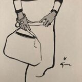 Fashion illustration 1957 by René Gruau