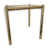 Table metal doré Lancel, motif bambou