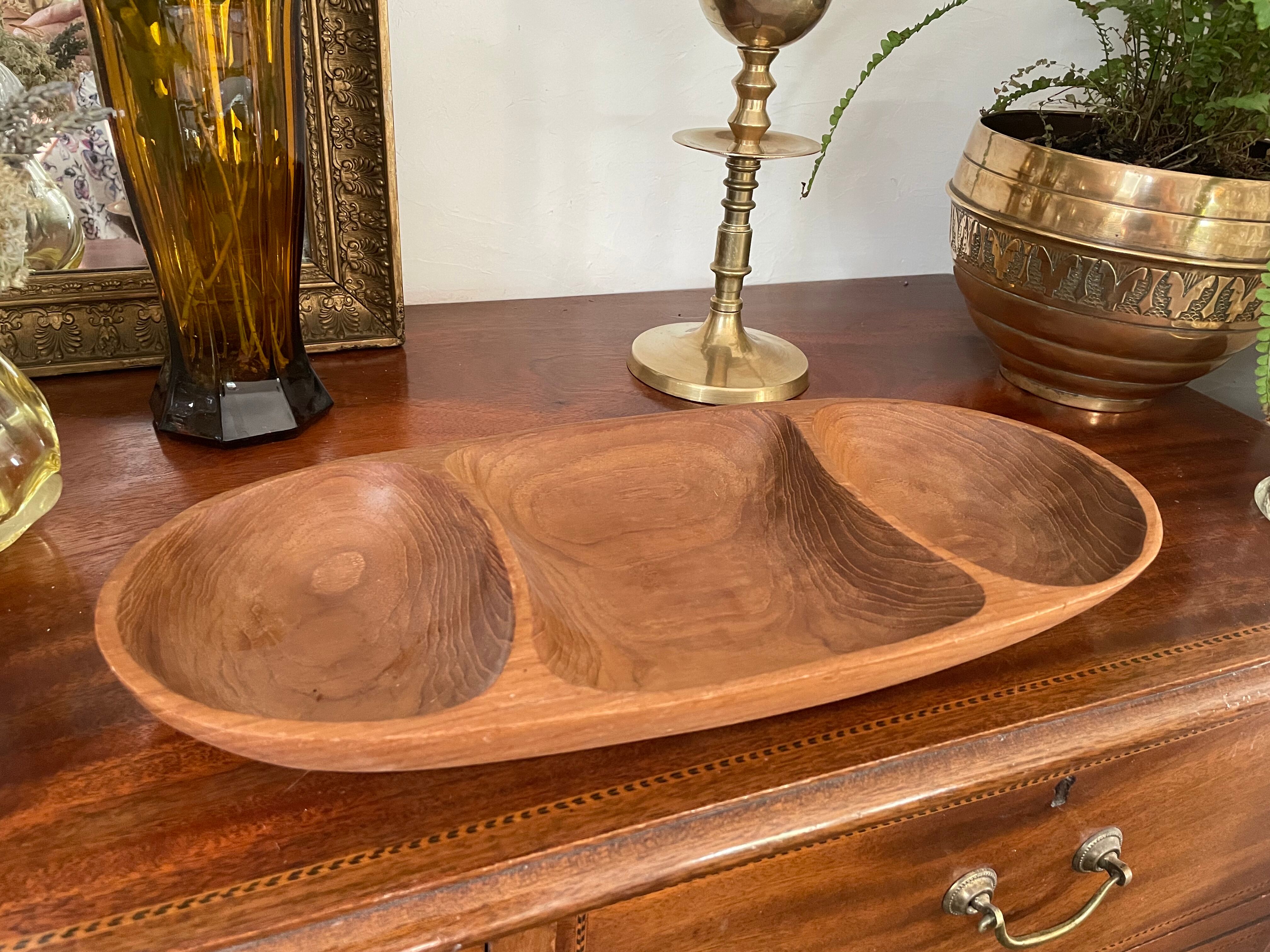 Plateau en bois vintage 41,5cm