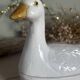 Small zoomorphic terrine, goose slipware, Michel Caugant