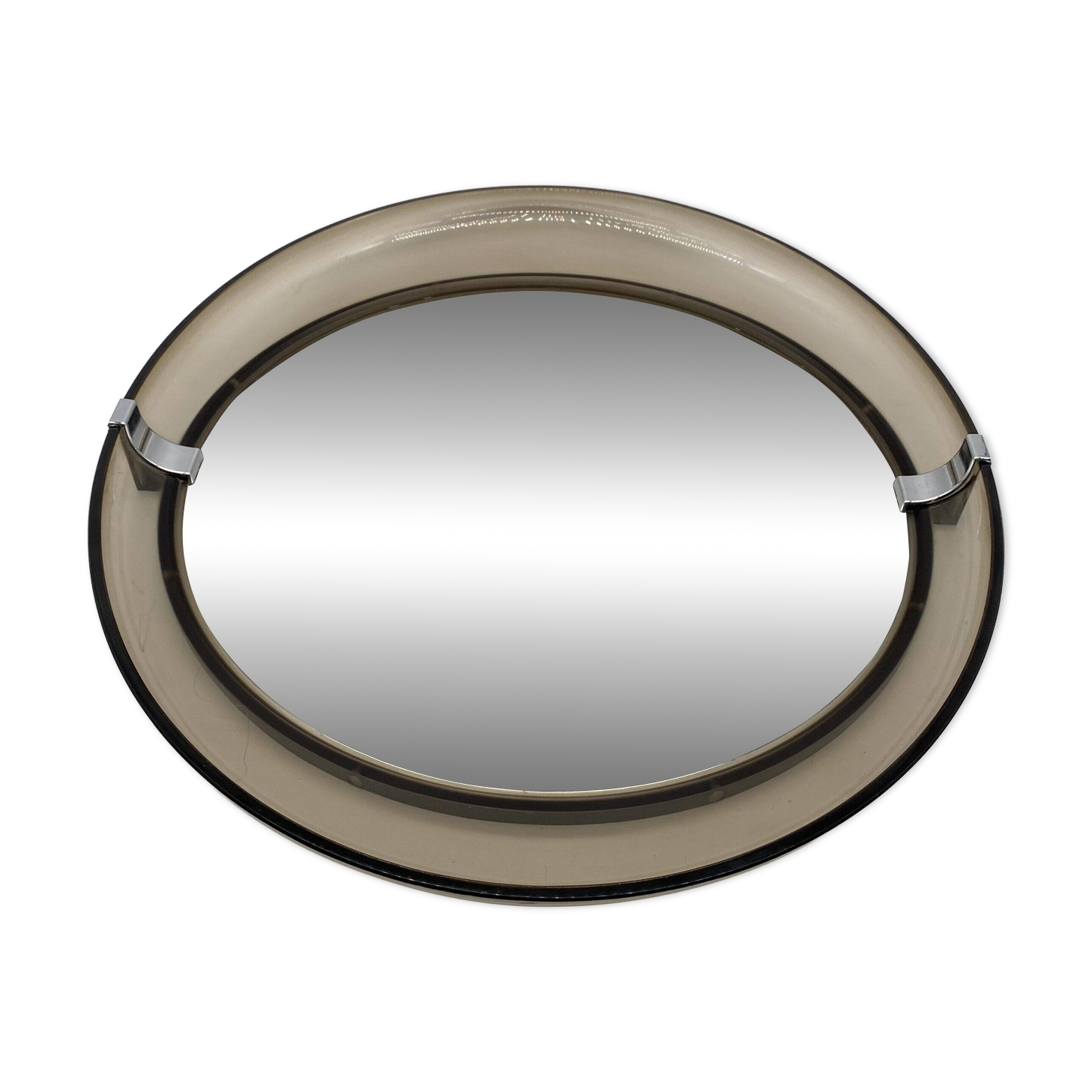 "Space Age" mirror in smoked plexiglass – 1970s
