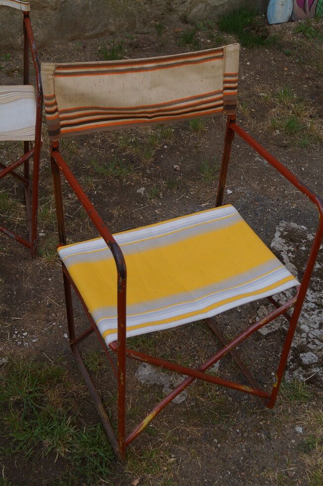 Lot de fauteuils de jardin vintage
