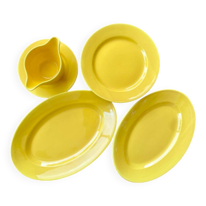 service de table jaune