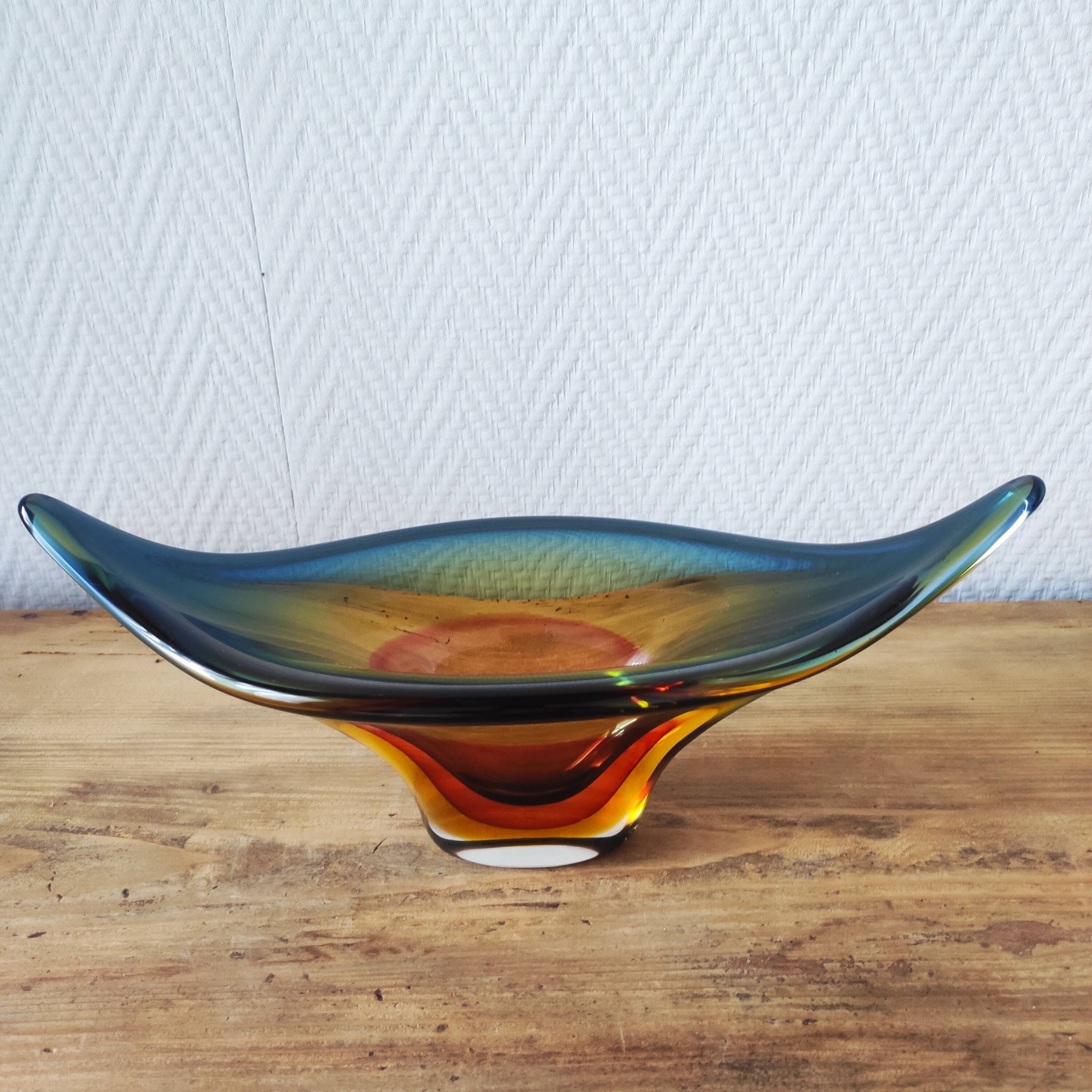 Murano glass cup Sommerso Italy 1960