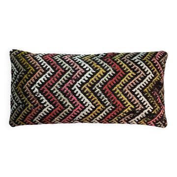 Vintage turkish kilim cushion cover , 30 x 60 cm
