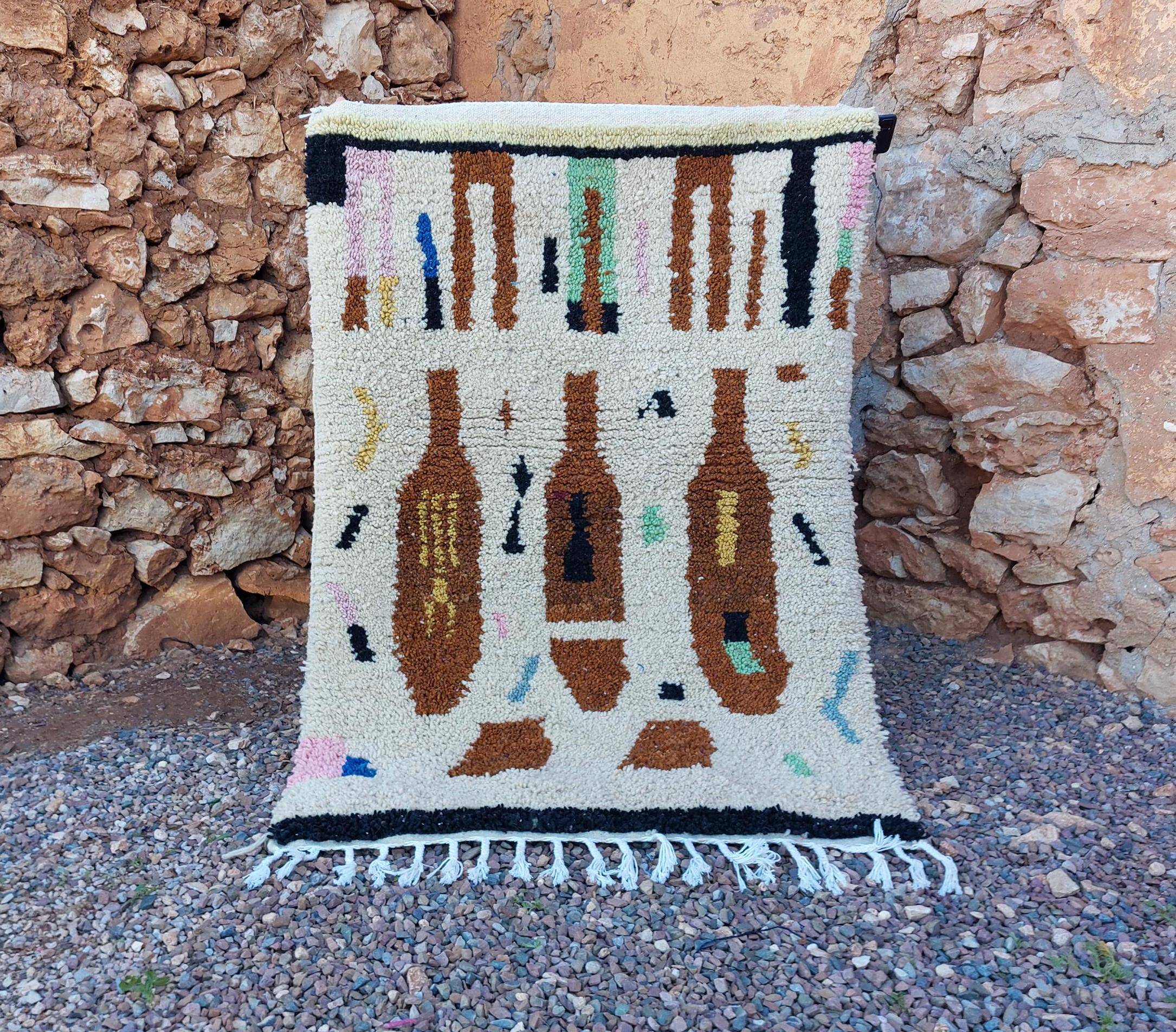 Handwoven Moroccan rug 3x2 m