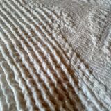 Bedspread in woven white cotton, single bed