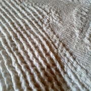 Dessus de lit en coton blanc  tissé , lit 1 place