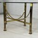 Oval dining room table in brass and beveled glass Belgo Chrome
