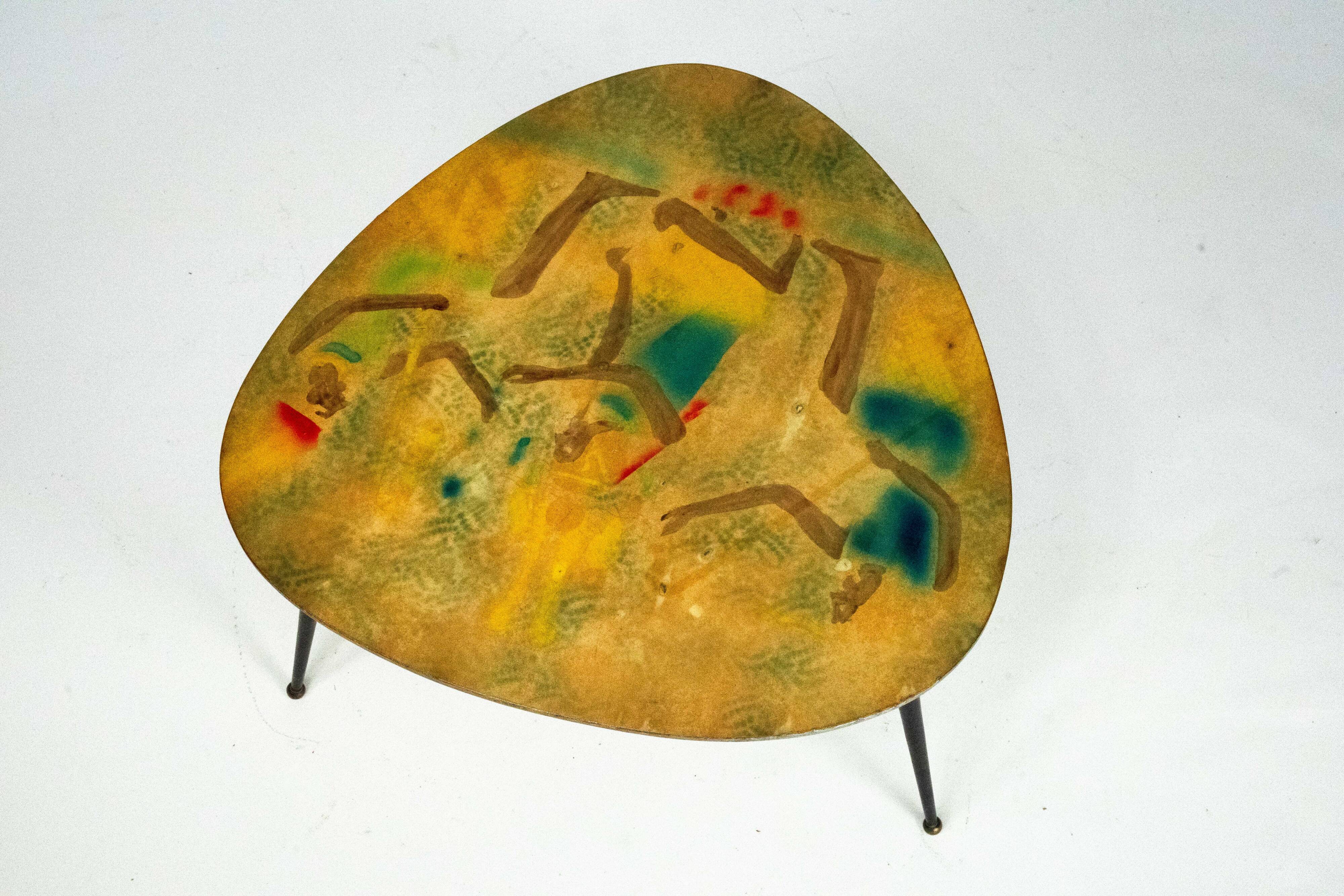 Italian Mid-Century Modern Tripod Coffee Table, 1950s