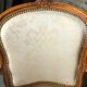 Armchairs Louis XV style carved walnut and fabric