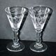 Set of 2 crystal liqueur glasses saint-louis micado 1930