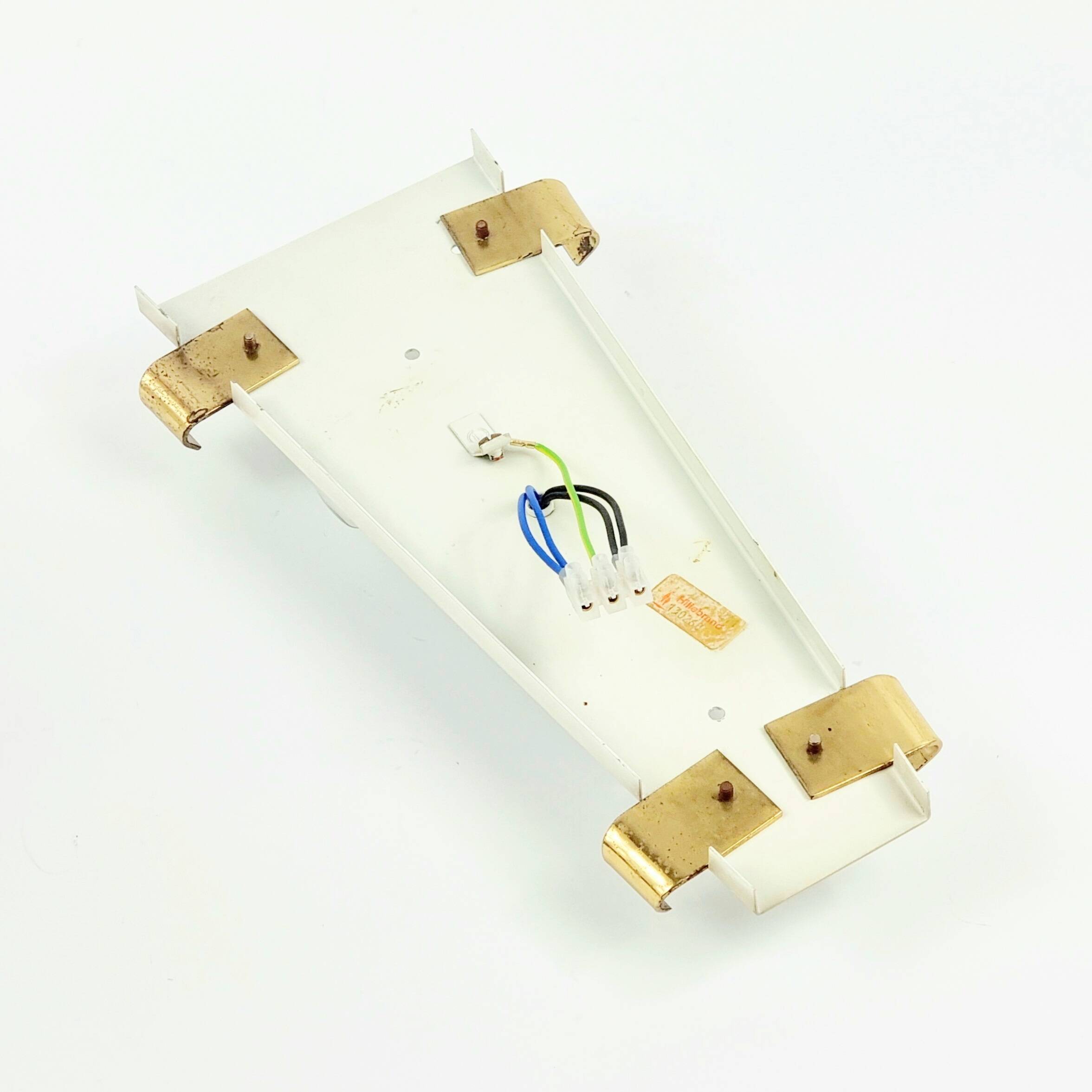 Large Mid-Century Murano Glass & Brass Wall Lamp from Hillebrand, 1960s/70s