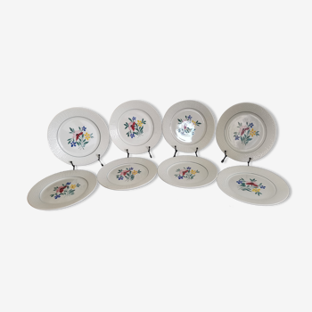 8 vintage flat plates