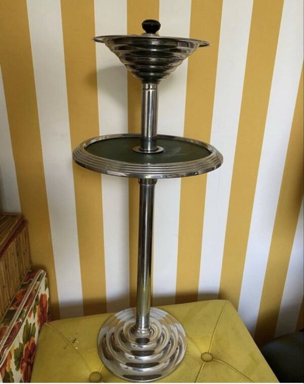 Ancien cendrier sur pied Art déco