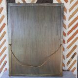 Miroir mercurisé en bois patiné doré