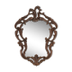Baroque mirror with hand carved oak ornated frame, France 1950s