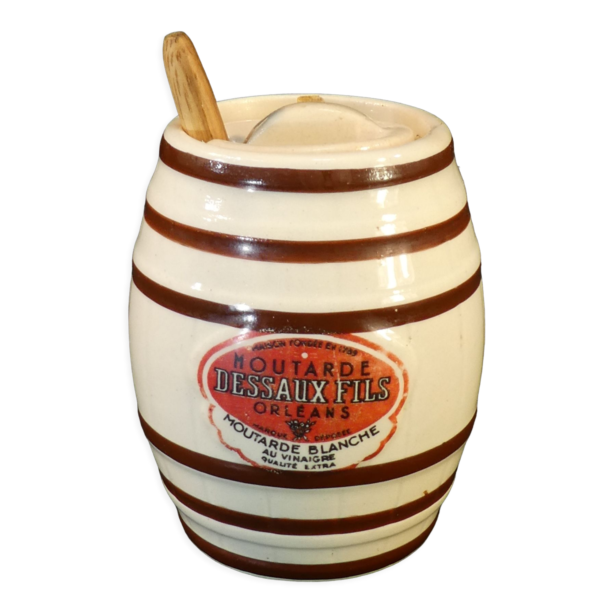 Advertising mustard maker dessaux fil in digoin sarreguemines faiences