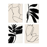4 giclee prints. Figures wall art set of four, A3