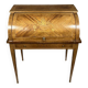 Louis XVI style cylinder desk in marquetry with floral decorations circa 1880