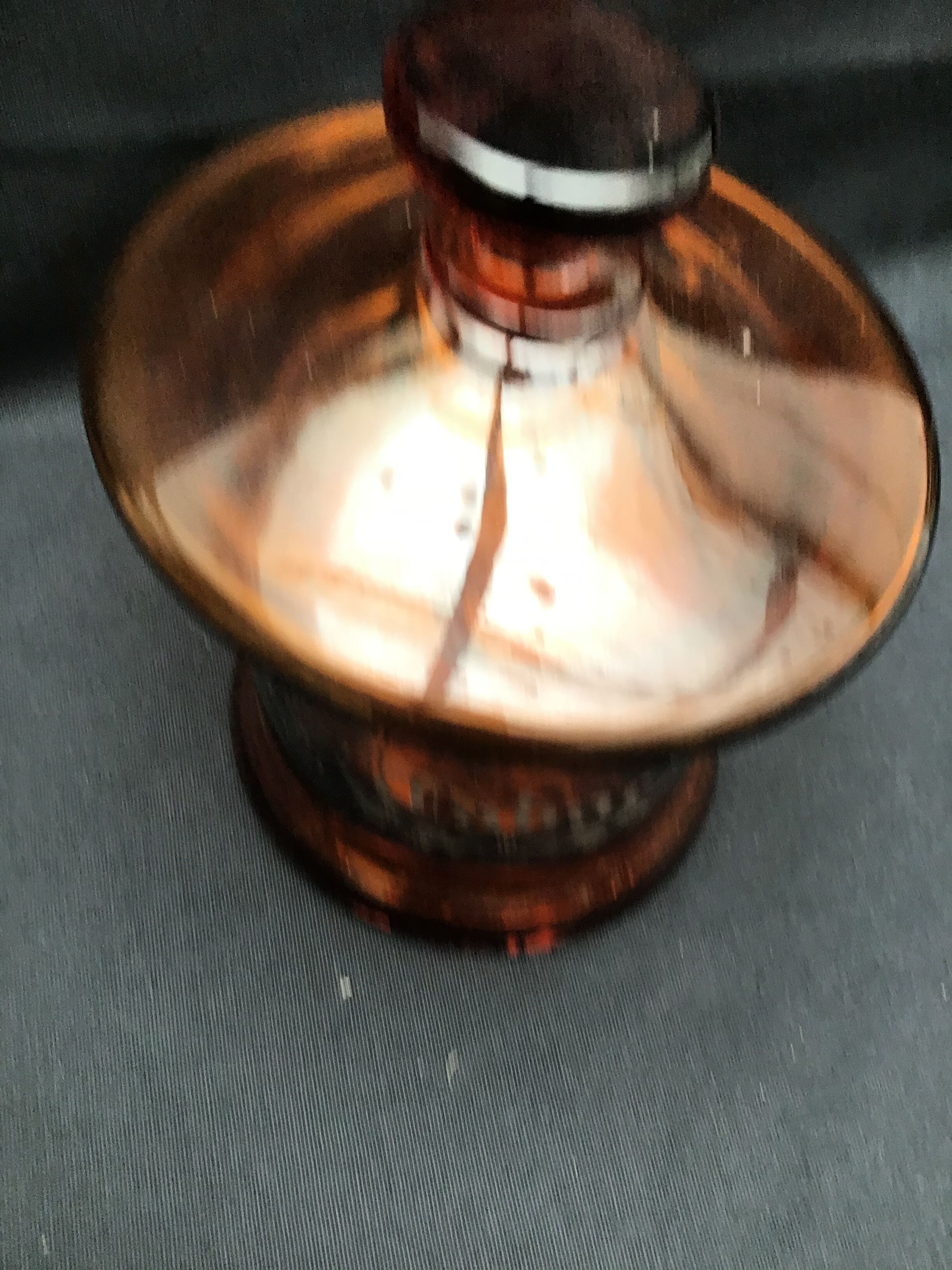 Amber glass tobacco pot