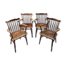 Ensemble de 4 chaises à repas vintage par Ton, 1960,