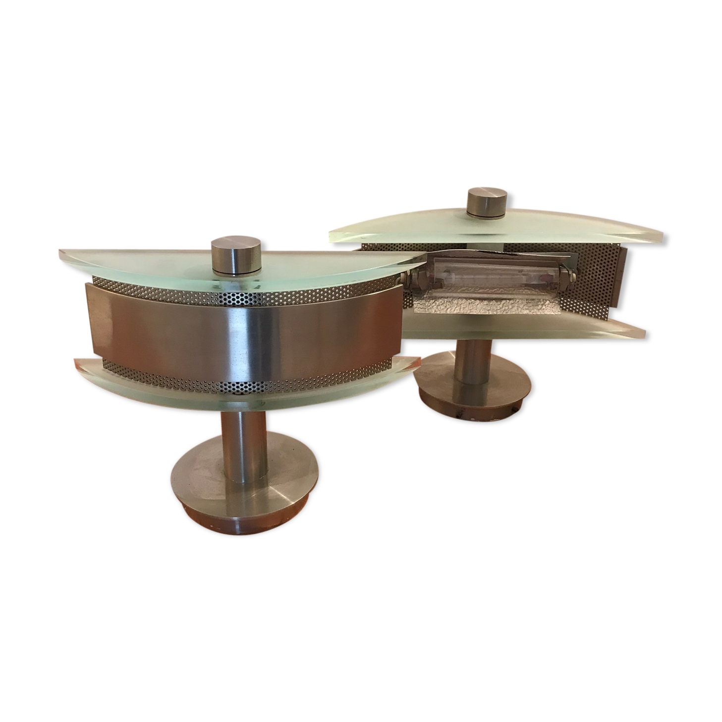 Pair of wall sconces by Pierre Lallemand, Monlight 1990