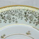 Green and gilded LIMOGES porcelain cup and cup lunch