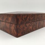 Ancient box, walnut magnifying glass box, early 20th century