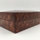 Ancient box, walnut magnifying glass box, early 20th century