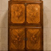 Secrétaire à abattant marqueté de style Louis XV vers 1900