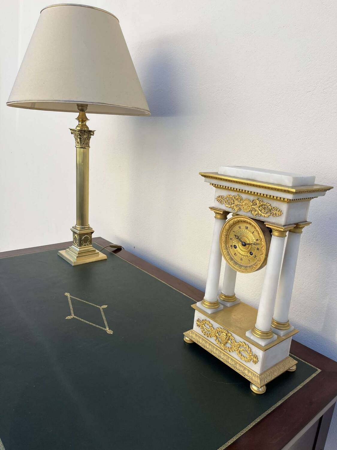 Empire style desk in solid mahogany, 19th century