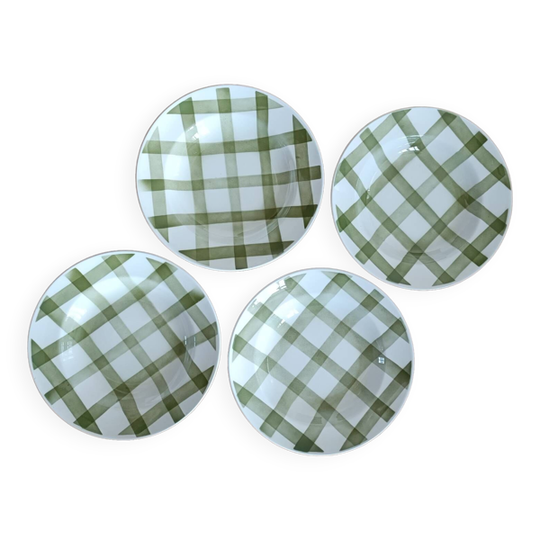 4 assiettes terre de fer modèle Nappe