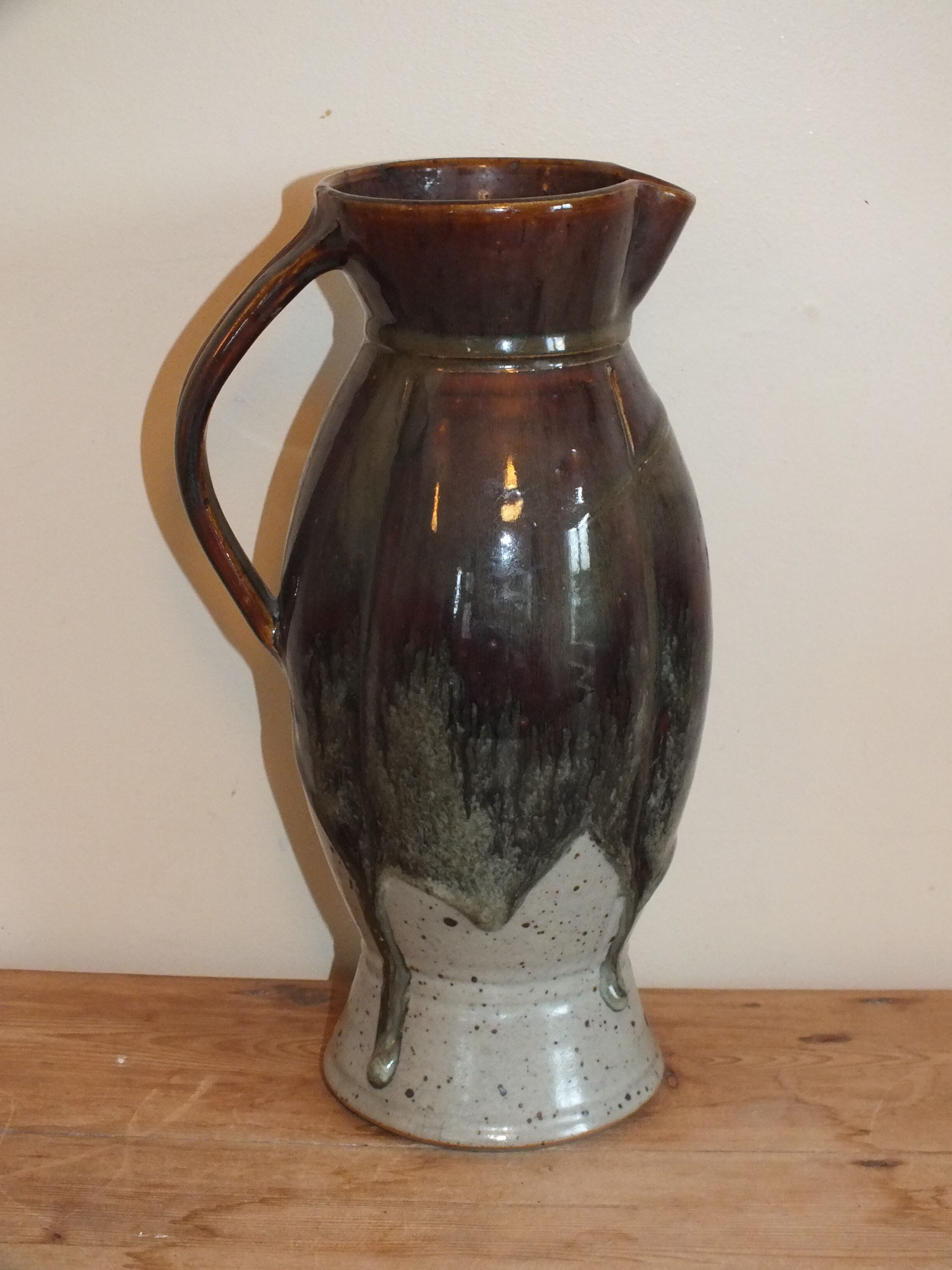 Glazed pitcher - ceramic probably signed Japan