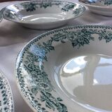 8 vintage hollow plates Terre de Fer