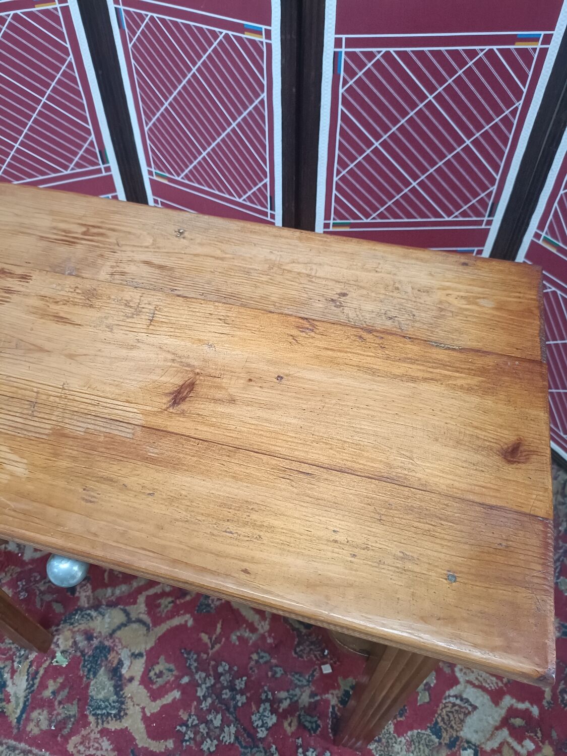 Vintage pine toilet table