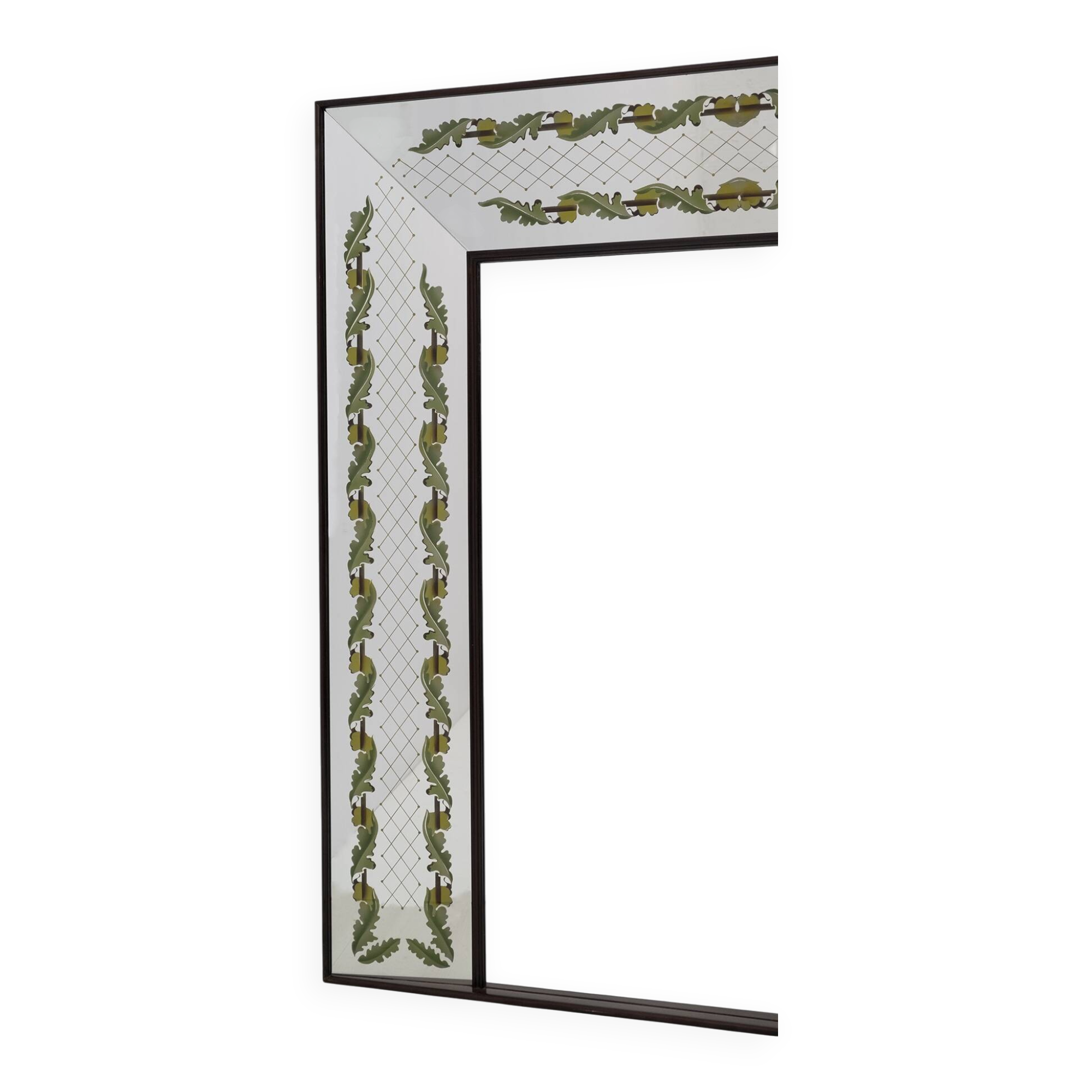 Luigi Brusotti Mid-Century Modern Italian Decorated Mirror, 1940s
