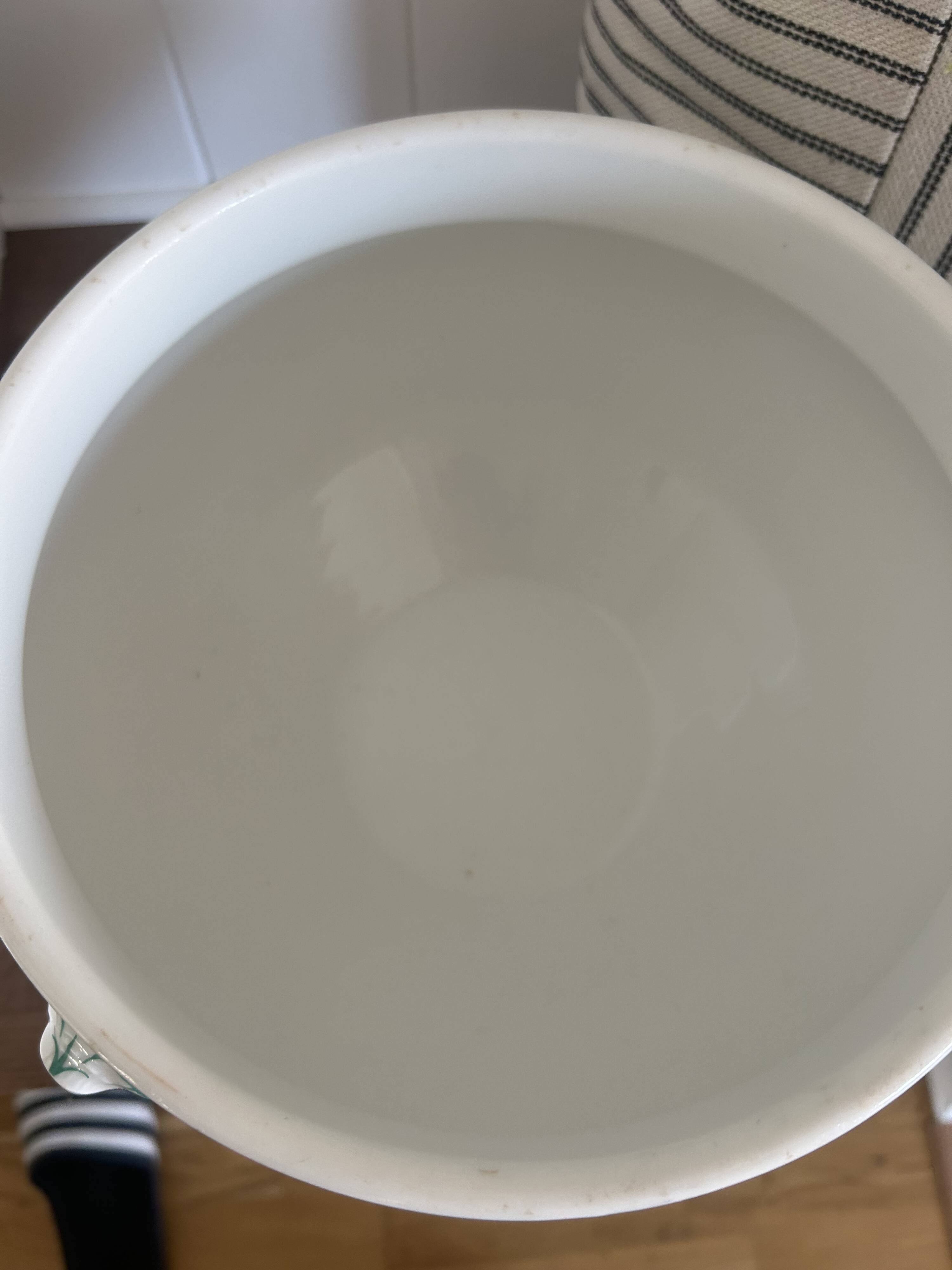 Jardinière ancienne en porcelaine Haviland Limoges – décor vert