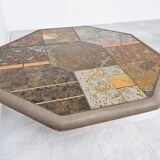 Brutalist slate coffee table, 1970sBrutalist slate coffee table, 1970s