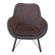 Pair of Joe PMP furniture armchairs in anthracite grey fabric.