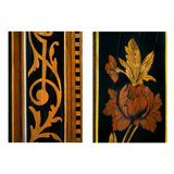 Mirror in 18th century marquetry 90x100cm