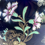 Old vase baluster enamelled lamp Boch Frères Keramis Belgium