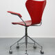 Chaise modèle 3217 Red Swivel par Arne Jacobsen pour Fritz Hansen