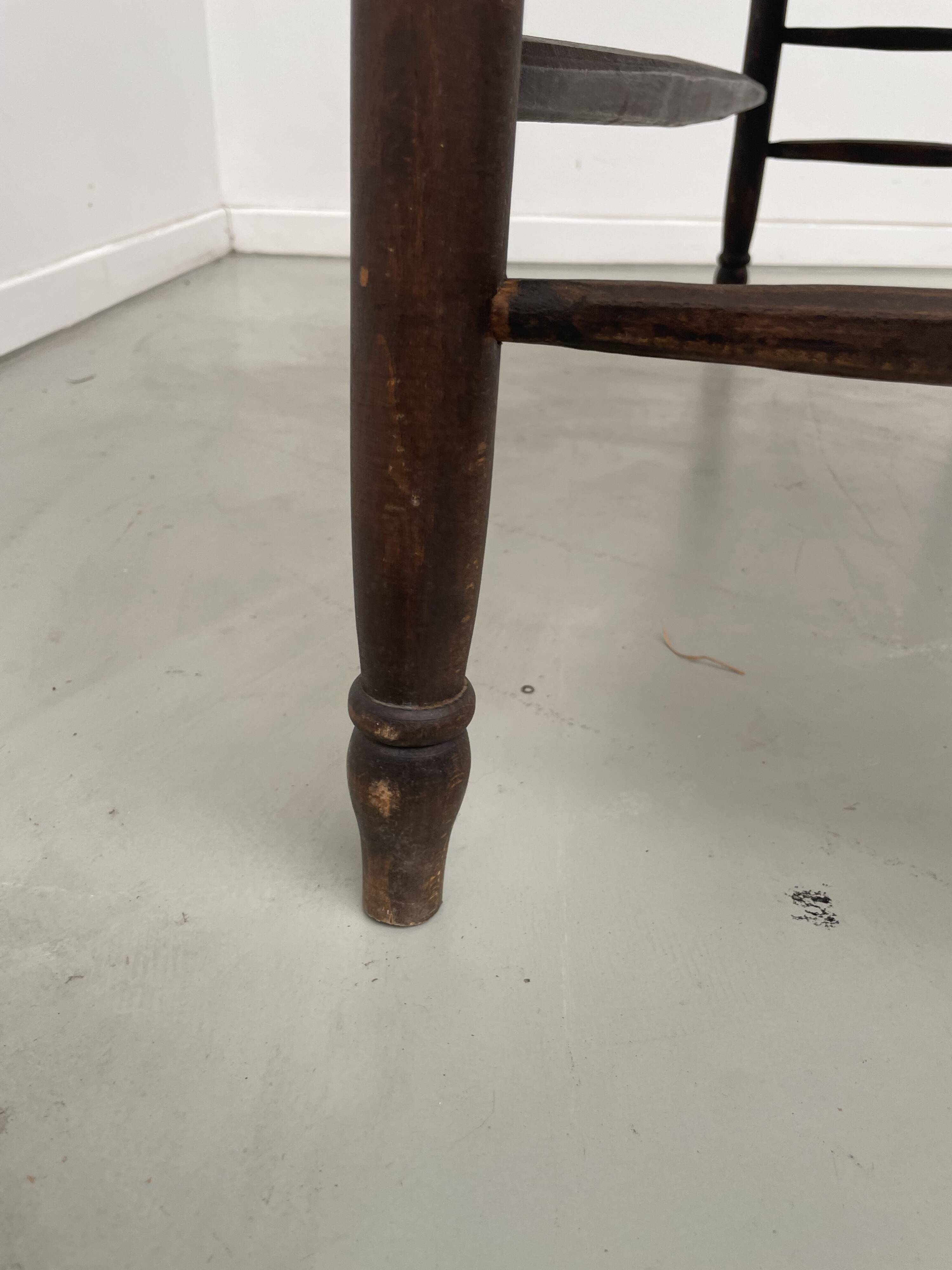 Oak and straw farm bench