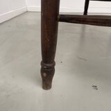 Oak and straw farm bench