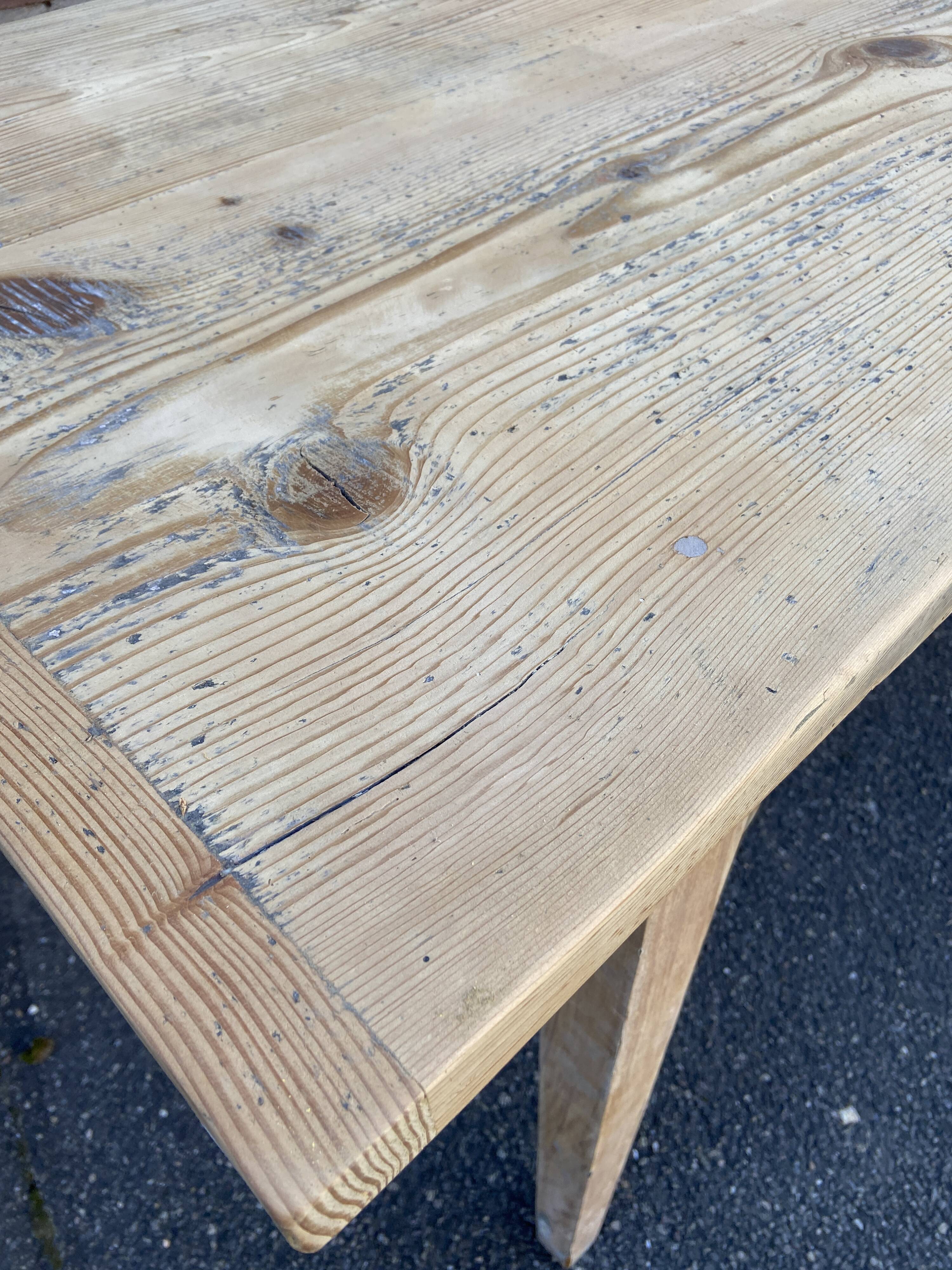 large farmhouse table Alsace 190cm fir 1900