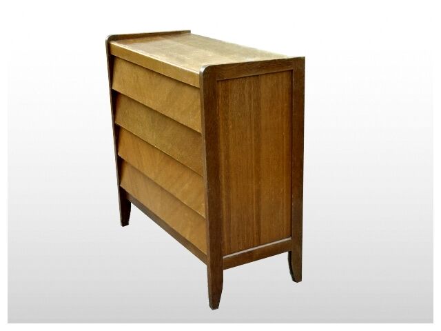 Chest of drawers without handles wood clear vintage 1950