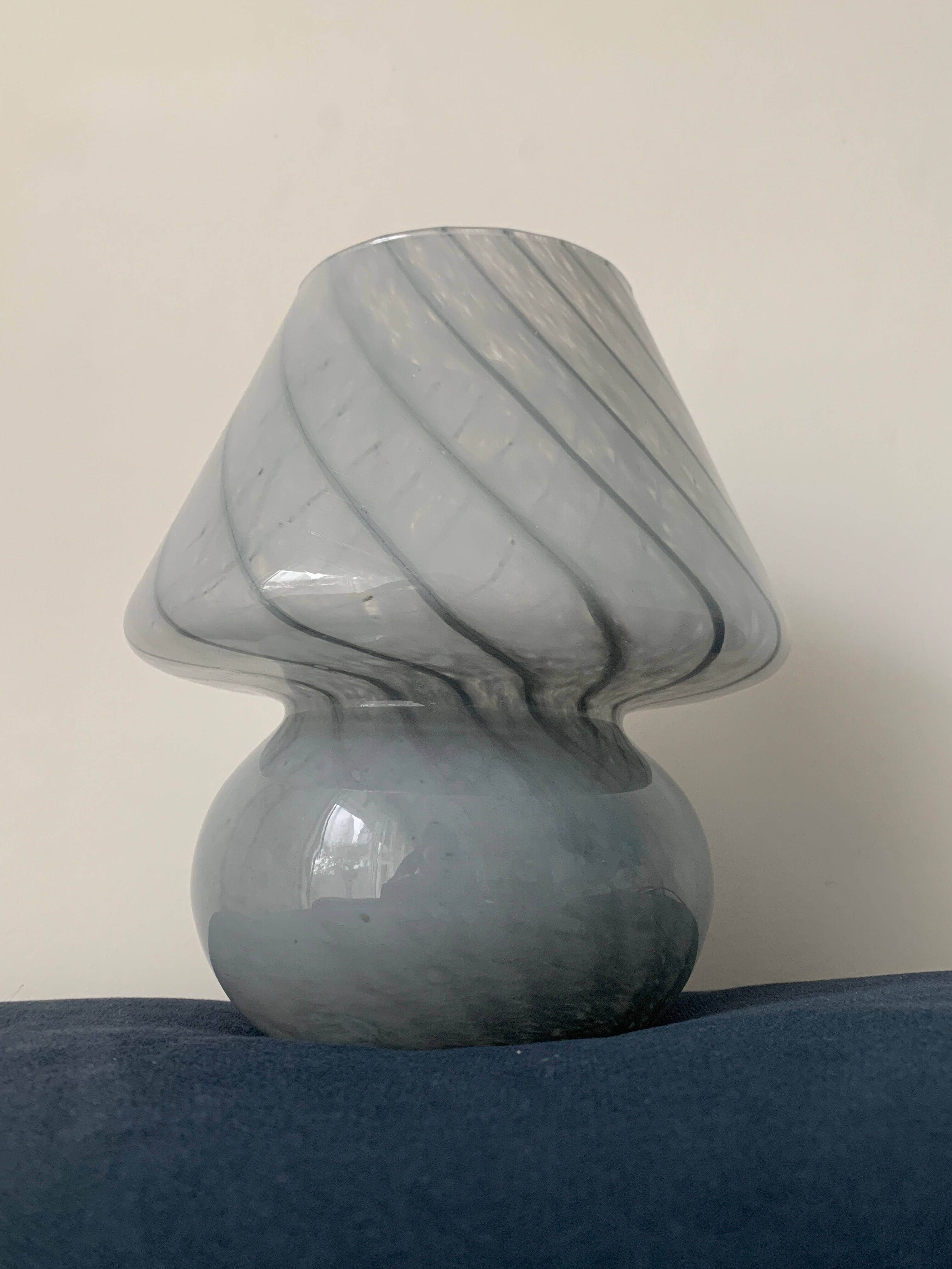 Lampe champignon en verre de Murano, 1980