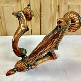 Wall lamp double fires copper metal art deco glassware ezan opalescent gilded