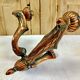 Wall lamp double fires copper metal art deco glassware ezan opalescent gilded